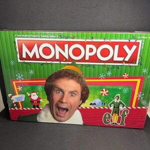 Monopoly Elf Edition Board Game Holiday Christmas Family 2-6 Players Hasbro New